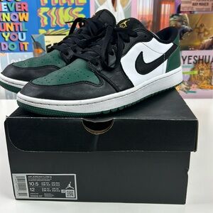 Men's Size 10.5 Nike Air Jordan 1 Low G "Noble Green" Golf Shoes DD9315-107